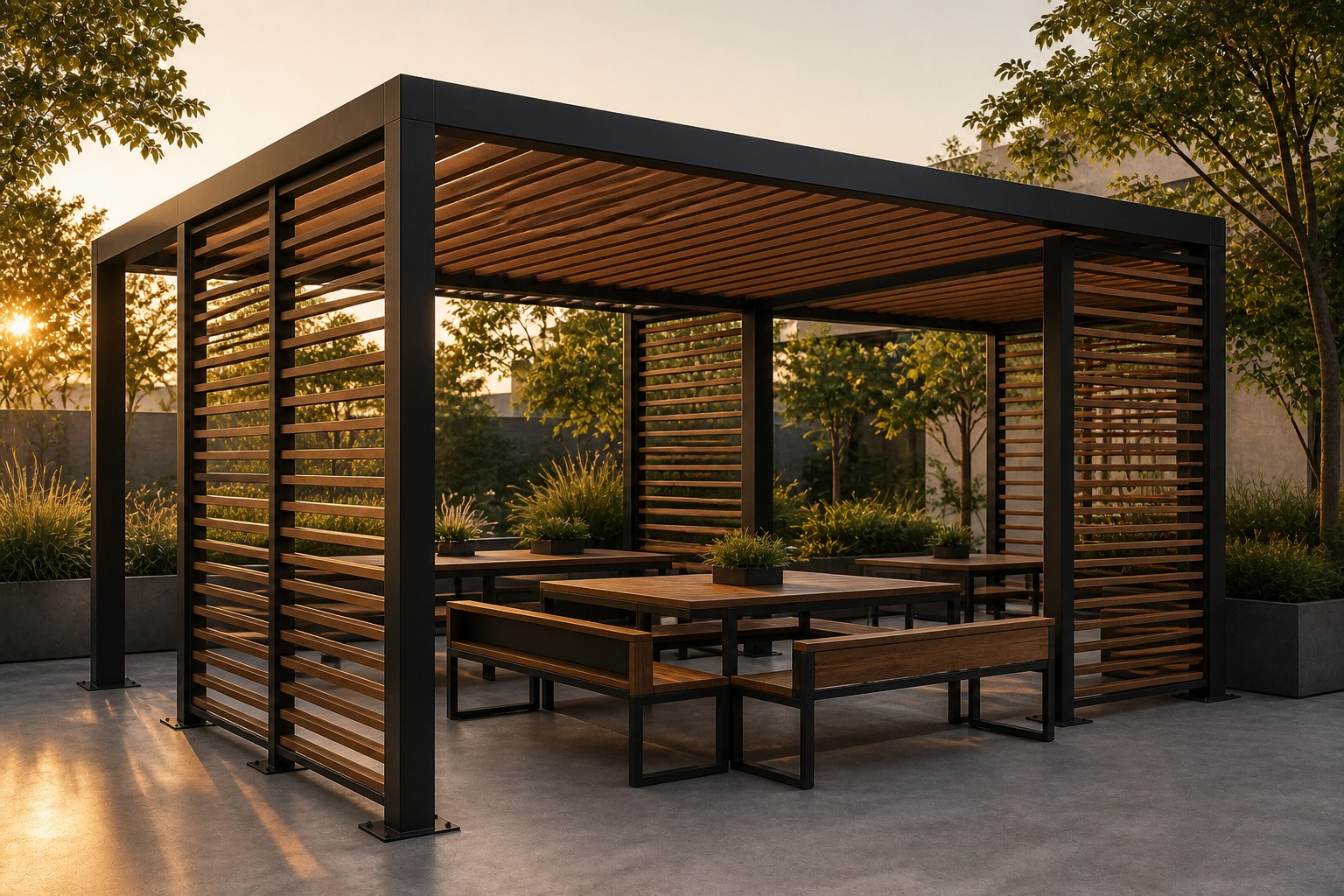 Pérgolas y Cubiertas Arquitectónicas - Steelwood Corporation
